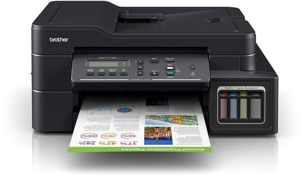 Brother DCP-T710W Inktank Refill System Printer with Wi-Fi and Automatic Document Feeder Printing-