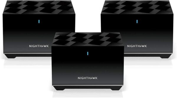 Netgear Nighthawk Tri-band Wifi 6 Mesh System Mk83-100nar - Black-Good